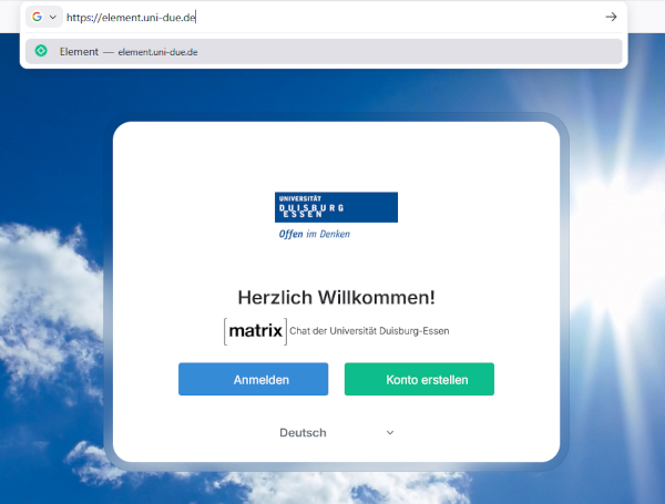 Screenshot: Element im Browser 1