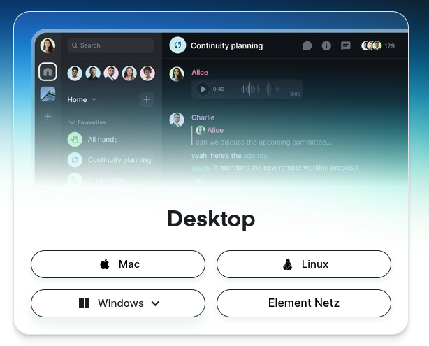 Screenshot: Download-Seite mit Betriebssystem-Auswahl