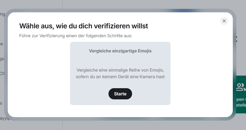 Screenshot: Identität bestätigen 2